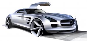 Mercedes-Benz SLS AMG Sketches 2009 года